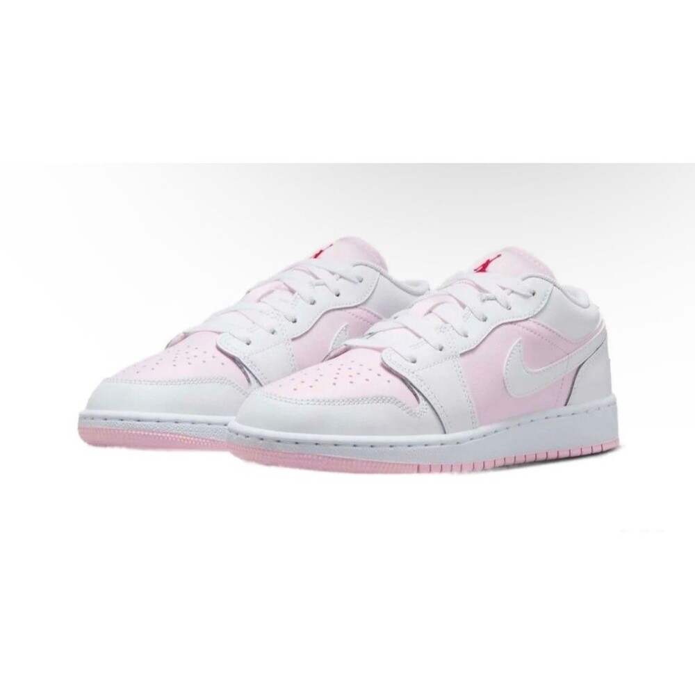 Air Jordan 1 Youth/Womens Pink Foam/White/Fire Red Shoes 7Y/8.5W 553560-608 (07)